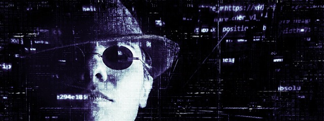 cybersecurity specialist professional portrait with digital security elements